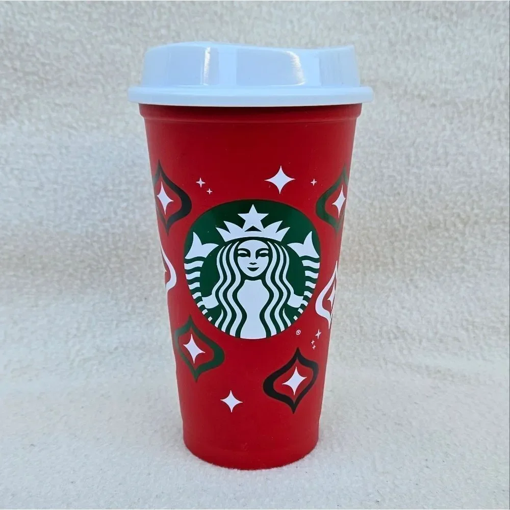Starbucks Holiday Reusable Cup With Lid 16oz